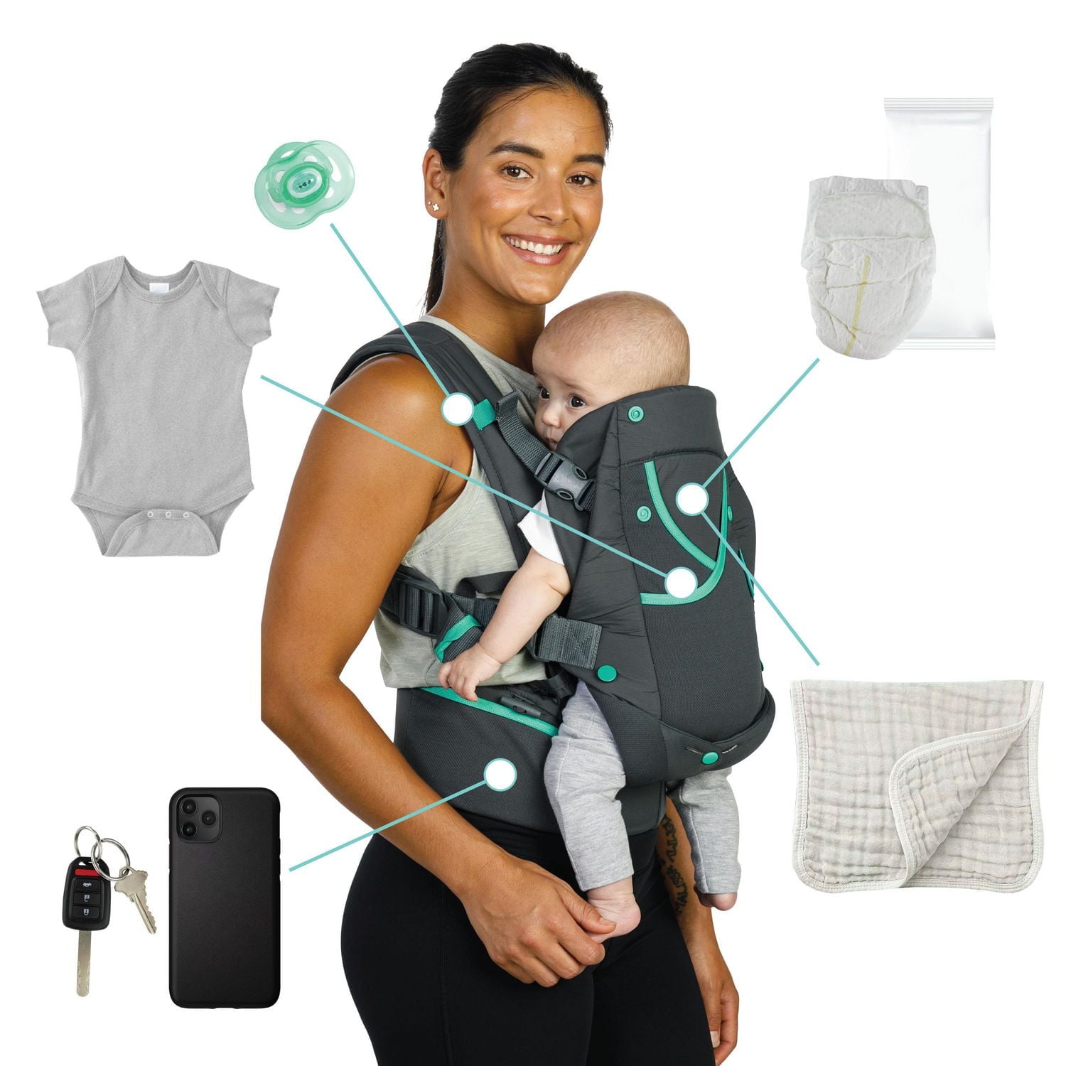 Infantino Carry On Active Multi-Pocket Carrier