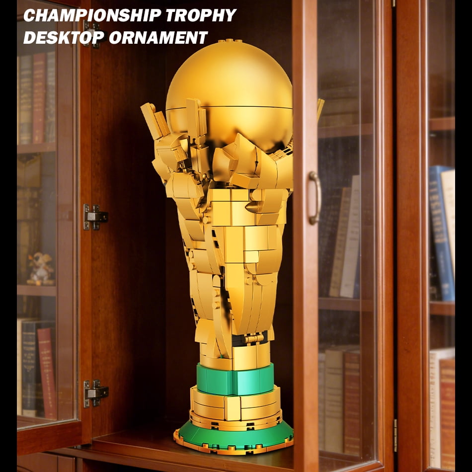 Honchoes Soccer Cup Building Blocks Set Compatible with Lego Championship Trophy Model Kit for Adults Boys 446 Pcs