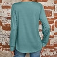 thumbnail image 4 of Womens Manches Longues Tops Décontracté Col Carré Chemise Plissée Ample Coupe Chemises, 4 of 5