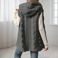 thumbnail image 4 of CAIVO Women Reversible Hooded Zip Front Cardigan Vest Soft Jacket Sleeveless Solid Color Coats For Fall Winter Casual Outerwear Tops Comfort Wear, 4 of 6