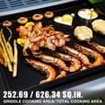 thumbnail image 3 of KingChii Propane Gas Grill and Griddle Combo, 2 in 1 Dual Outdoor BBQ with 45,000 BTU for Outdoor Patio Cooking Barbecue, 3 of 14