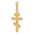 thumbnail image 1 of 14k Yellow Gold Eastern Orthodox Cross Necklace Charm Pendant Religious, 1 of 6