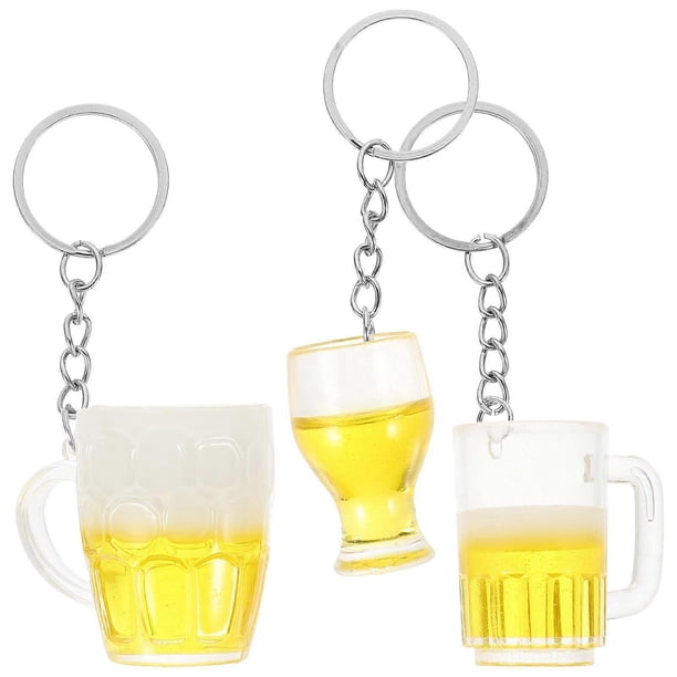 3pcs Mini Beer Cup Keychain for Bags – Lightweight & Cute Design Pendants for Backpacks & Decorative Use