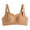 Khaki, variant on Women Bra Anti-slip Wire-free Push-up Mid-aged Female Underwear Wide Shoulder Strap Full Coverage Seamless Support Bra for Exercise Office Cycling