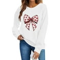 thumbnail image 5 of VKOYWKM Pink Sweatshirts for Women Valentine's Day Pullover Love Heart Graphic Sweatshirt Romantic Long Sleeve Crewneck Sweatshirts, 5 of 7