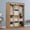 114#Coffee, variant on Portable Cloth Closet Organizer, Modular Wardrobe Storage Cabinet for Clothes, Jackets, Coats, Foldable, Space-Saving, Non-Woven Fabric, Easy Assembly, Home, Dormitory, Bedroom