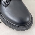 thumbnail image 6 of Fesfesfes Platform Boots for Young Ladies And Winter Women's Side Zipper Lace Up British Style Increased Thick-soled Short 6(37), 6 of 9