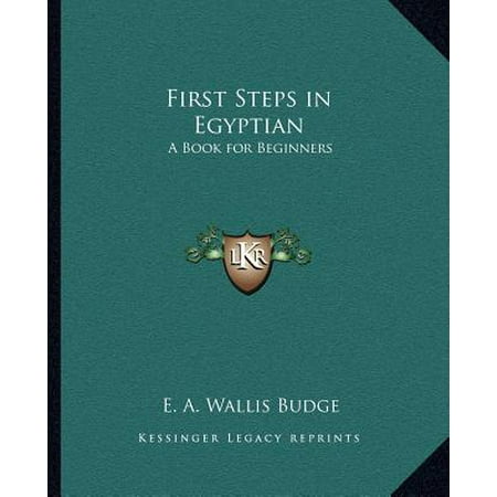 First Steps In Egyptian A Book For Beginners Walmart Com