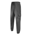 thumbnail image 3 of Eashery Baggy Cargo Pants Men Straight Fit Workday Khaki Flex Pants Jogging Pants Mens Sweatpants (Dark Gray,L), 3 of 4