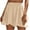 Khaki, variant on Womens Tennis Mini Wrap Shorts, Beach Flowy Wide Leg Shorts, Casual Ruffle Hem High Waisted Summer Skirt Shorts