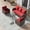 Red, variant on Homrest 3 Piece Outdoor Swivel Chairs -All Weather Wicker Patio bistro table and chairs set of 2 Small Patio Furniture Set for Balcony Porch Deck Backyard (Grey)