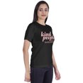 thumbnail image 2 of Inkmeso Short Sleeves Tshirt For Women "Kind People Are My Kinda People" Graphic Funny Jersey Top, 2 of 9