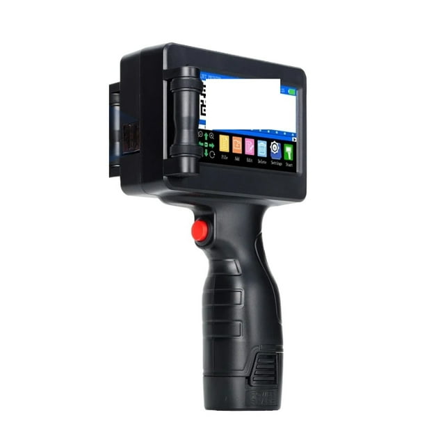 Portable Handheld Inkjet Printer With 12.7mm White Ink Cartridge Batch Number Label QRcode Barcode Printer ,Easy to Use