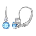 thumbnail image 2 of Aonejewelry1.80 Carats Gemstone Diamond Dangling Earrings for Women In 14K White Gold Prong-Setting, 2 of 6