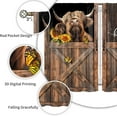 thumbnail image 2 of Farmhouse Sunflower Highland Cow Kitchen Curtains Short Small Rustic Country Cow Retro Vintage Farm Animal Cattle Window Curtains Quotes Bedroom Window Drapes Treatment Tier Curtains 26x36 Inch, 2 of 4