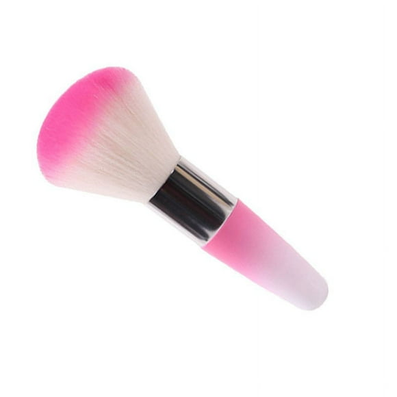 Riforla Brush Remove Dust Powder for Acrylic Nails Nail and Nail Art Dust Clean PK Brush Pink