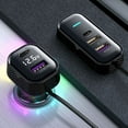 thumbnail image 1 of Binmer Rear Seat Expansion Car Bluetooth Charger With 1.5m Extension Cable 5-port Output 30W Ambient Light Suitable For Tablet Mobile Phone Vacuum Cleaner, 1 of 6