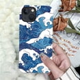 thumbnail image 3 of FKBRCL4U Compatible with iPhone 13/iPhone 14 Case, Blue and White Waves Pattern for Girl Full Body Design Soft Silicone Drop Shock Scratch Protection for iPhone 13/iPhone 14, 3 of 7