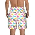 thumbnail image 3 of Yiaed Colorful Rabbit Print Men's Swim Trunks with Lining Quick Dry Sports Shorts Beach Shorts Boardshorts-XX-Large, 3 of 5
