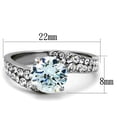 thumbnail image 2 of Luxe Jewelry Designs Women's Stainless Steel Engagement Ring with Round Cubic Zirconia - Size 8, 2 of 4