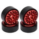 thumbnail image 2 of llantas Beadlock de 1,0 pulgadas, 12 agujeros, aleación de aluminio, cubo de rueda RC para FMS FCX24 1/24 Crawler, color rojo, 2 of 12