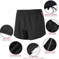 thumbnail image 2 of Labymos Men Sport Shorts Reflective Stripes Zip Pockets Quick Dry Elastic Waist Short Pants for Gym Basketball Running, 2 of 7