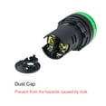 thumbnail image 4 of Unique Bargains 10Pcs AC/DC 12V Indicator Lights, Green LED, Flush Panel Mount 7/8' 22mm, 4 of 7