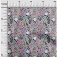 thumbnail image 2 of oneOone Cotton Cambric Light Gray Fabric Florals Craft Projects Decor Fabric Printed By The Yard 42 Inch Wide-P0, 2 of 6