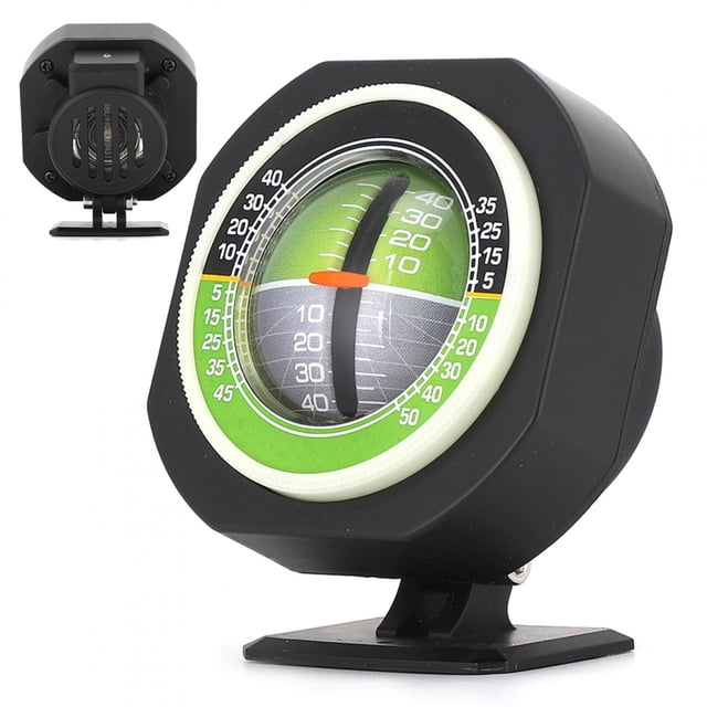Practical Luminous LED Car Inclinometer, Viewing Angle Adjustable Angle Meter Balancer, Angle Measure for Car