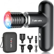 Hastraith Massage Gun with Heat and Cold, Deep Tissue Percussion Massager Gun with 5 Heads, Portable Muscle Massager Gun