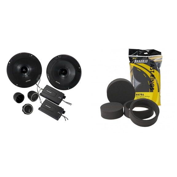 Kicker CSS 6.5" Component Set with RKFR6 Foam Fast Ring Speaker Enhancement Kit