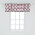 thumbnail image 2 of Ambesonne Fleur De Lis Window Valance, Rhombus Vivid Royal, 42" x 18", Purple Earth Yellow, 2 of 3