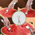 thumbnail image 7 of YYKihy 2 In 1 Stainless Steel Fruit Cutter 2024 Upgraded Kitchen Gadget Watermelon Fork Slicer Cutter Slicer Tool Head Fruit Forks Slicer Watermelon Cutter Fork Fruit Forks S, 7 of 7