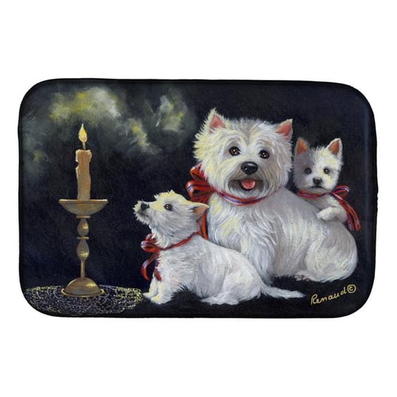 Carolines Treasures PPP3288DDM Tapis de Séchage de Vaisselle 14 x 21 Po. Westie Westies Aglow
