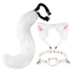 thumbnail image 1 of Gargantilla de Cuero con Cola de Oreja de Gato de 3 Piezas, Kits de Disfraz de blanco Zulema Traje de juego de cosplay, 1 of 7