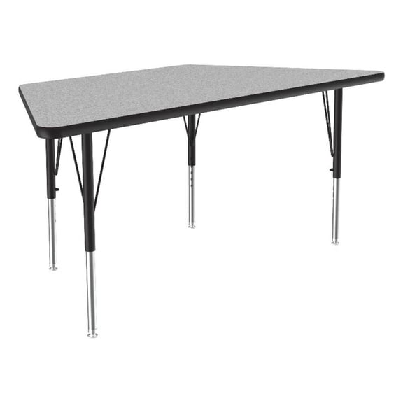 Correll Thermal Fused 60"x 30" Laminate Wood Activity Table in Gray Granite