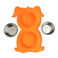 thumbnail image 3 of Cuenco doble para perros con alimentación para mascotas de agua y comida de acero inoxidable Durables 48x34x5.5cm - naranja, tal se describe Sunnimix Cuenco doble para perros, 3 of 8