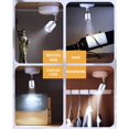 thumbnail image 4 of LED Closet Light, 2 Pack Indoor RGB Spotlight Wireless Battery Operated with Remote Control LED Night Light for Cabinet Kitchen Bedroom Painting Statue Display Cabinet (Straight Lamp Holder), 4 of 5