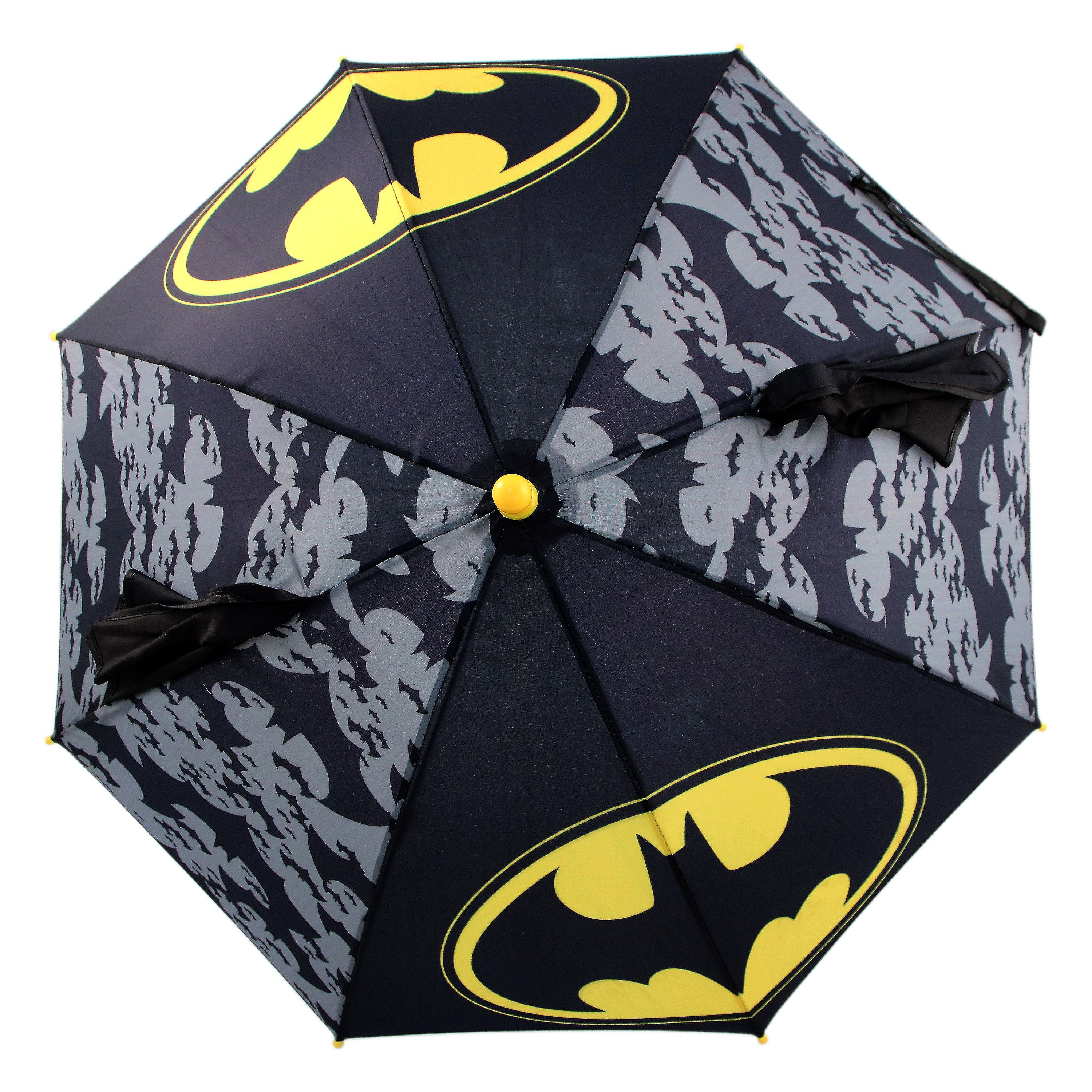 DC Comics Little Boys Batman Character Rainwear Umbrella Age 3-7 Black/Yellow 