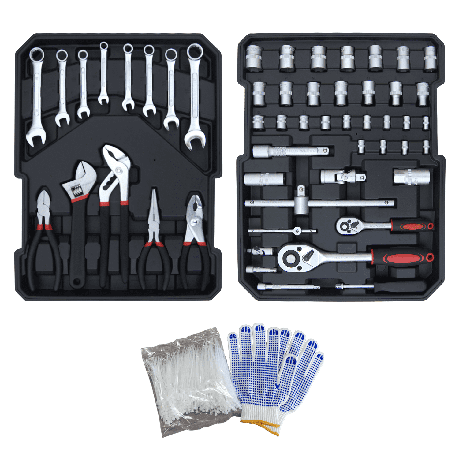 Hantinstom 678p Complete Home Tool Set, Versatile Rolling Tool Kit