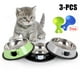 thumbnail image 1 of Byepica Tazón para Mascotas de 3 Uds., Tazón para Perros con Base Antideslizante de Acero Inoxidable y 2 Cucharadas de Comida, 1 of 10