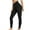 Black, variant on Htigea Womens V Cross Waisted Leggings Solid Color Skinny Yoga Pants Compression Tummy Control Bottoms Gym Workout Dance Tights on Clearance Black,S