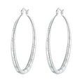 thumbnail image 2 of QADFFFAQW1 925 Sterling Silver Hoop Earrings, Wedding Jewelry, 2 of 8