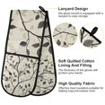 thumbnail image 2 of Yayeee Double Oven Mitt Kitchen Heat Resistant Baking 35" x7" Quilted Glove, Leaves Pattern, 2 of 6