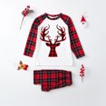 thumbnail image 5 of Odeerbi Christmas Pajamas for Family Holiday Long Sleeve Family Christmas Pajamas Matching Sets Toddler Parent Child Printed Loungewear Set Two-Piece Sleepwear Xmas PJs Set Red, 5 of 6