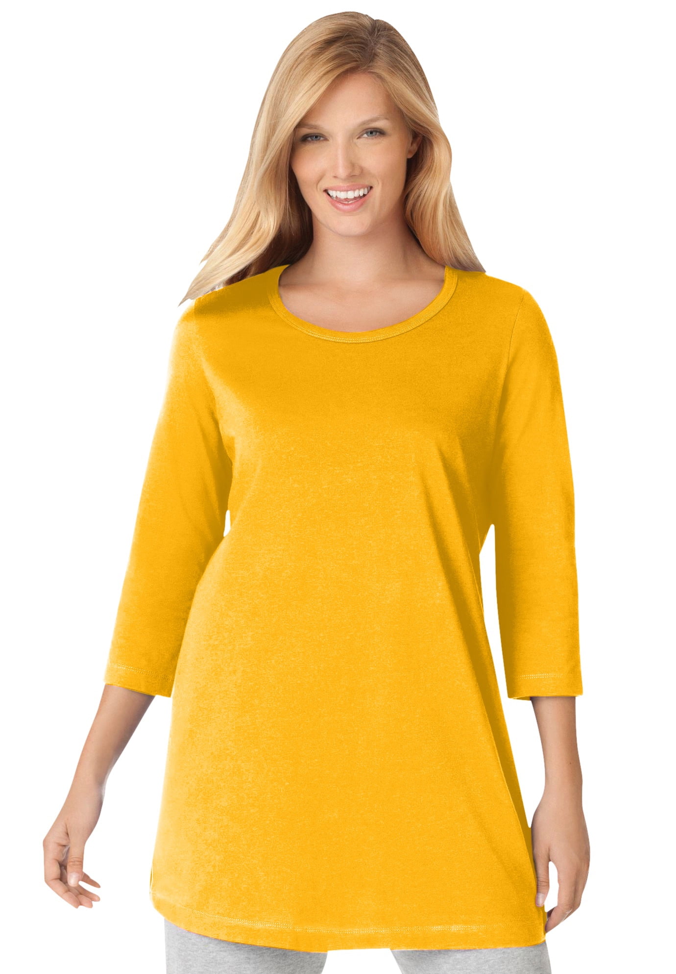 plus size yellow tunic