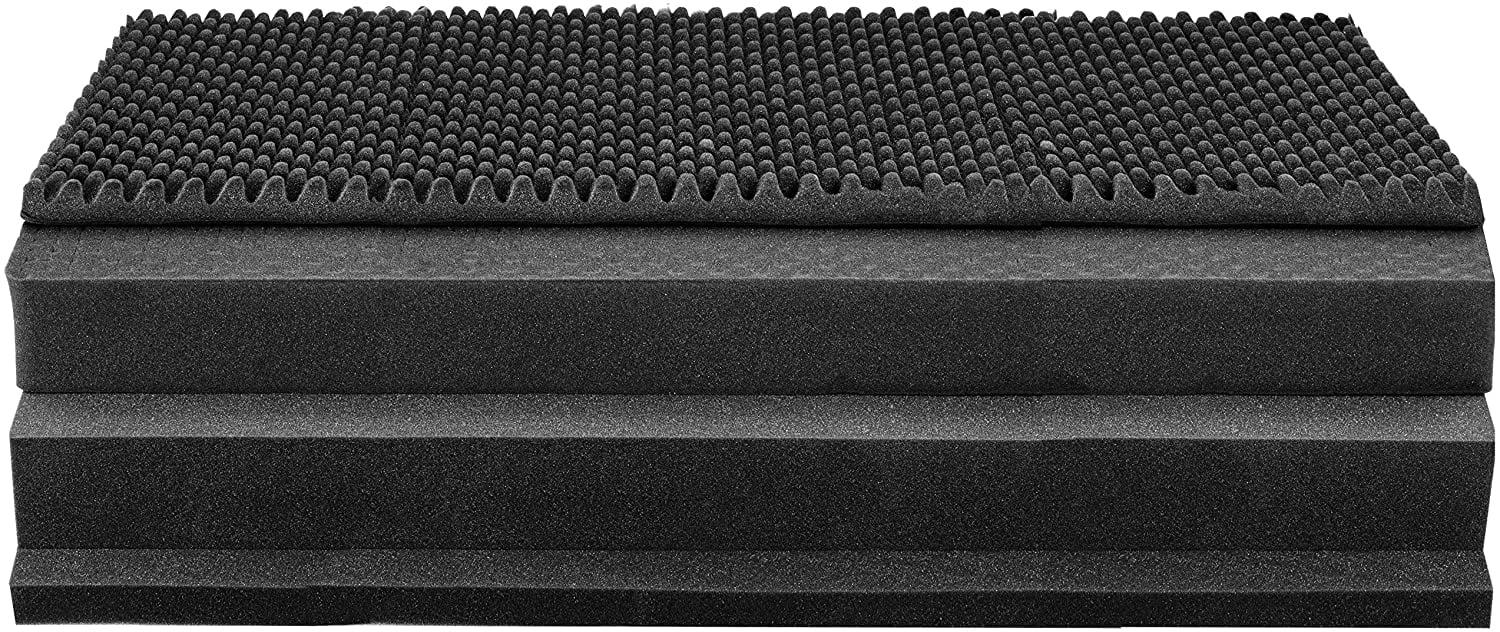 Eylar Extra Large 44in Waterproof Deep Heavy Transport Stacker Roller Rifle Hard Case w/Foam, Black