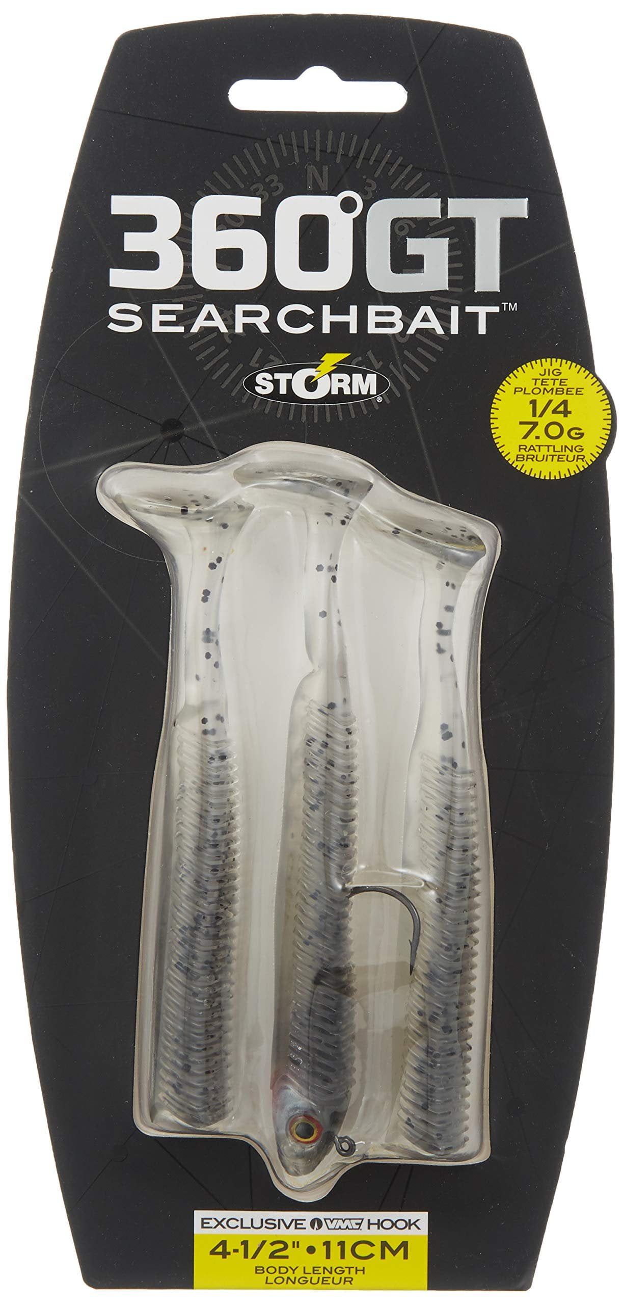 (2 pack) Storm 360GT Searchbait Minnow 4.5" 1/8 oz Smokin'Ghost 1 Rigged/2 Bodies