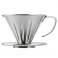 thumbnail image 1 of Stainless Steel Pour Over Coffee Dripper Cone Filter Cup Stand Coffee Machine Accessories Home Office Use, 1 of 7