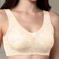 thumbnail image 2 of WCJM Womens Underwear Women's Underwire Underwear Lace Breathable Comfortable Up Anti Sag Bra Beige XL, 2 of 9